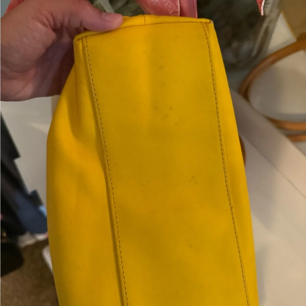 Tory Burch Tan and Yellow Tote Bag - Picture 8 of 10